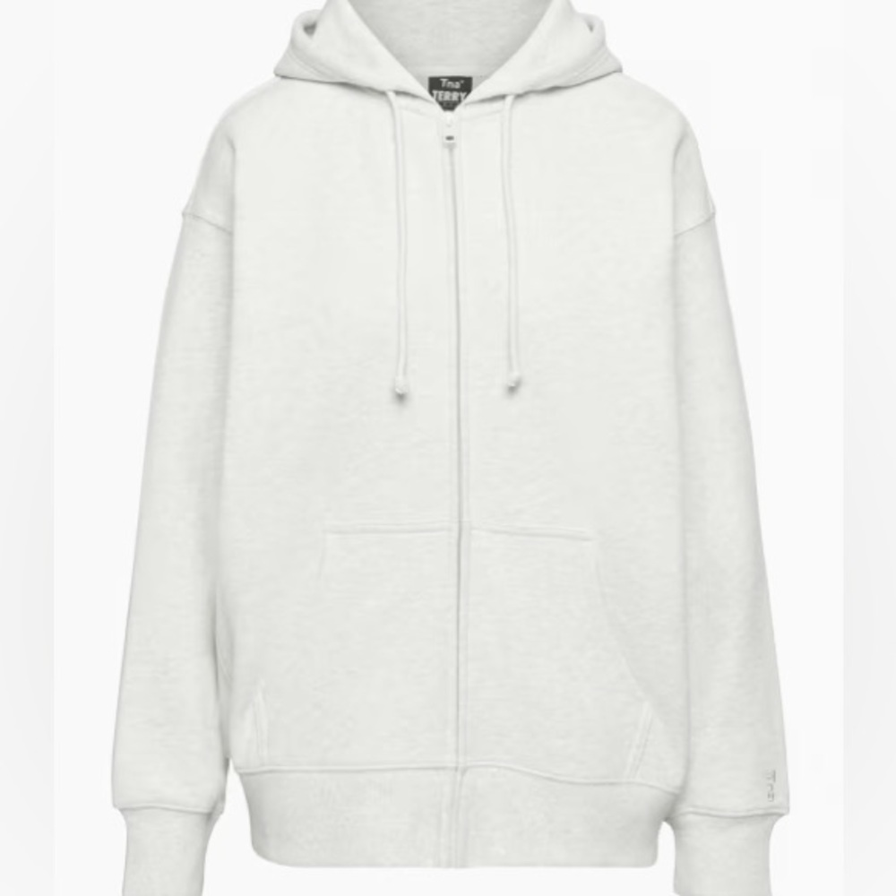 Tna terry fleece boyfriend zip hoodie- size medium